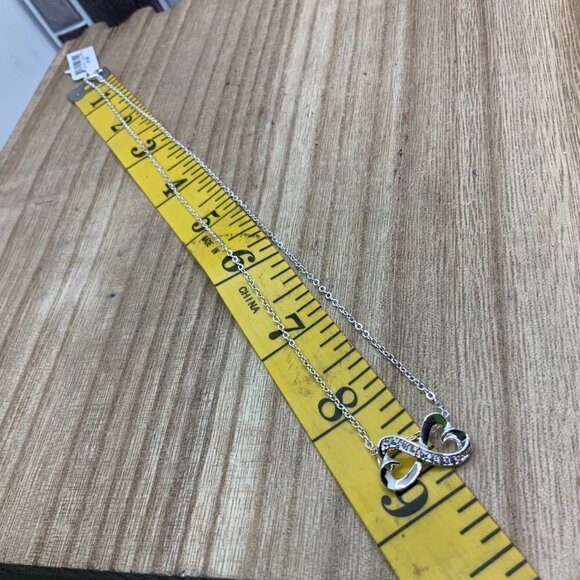 Silver Expressions by LArocks NIB "Daughter" Double Heart Pendant Necklace - Picture 6 of 6